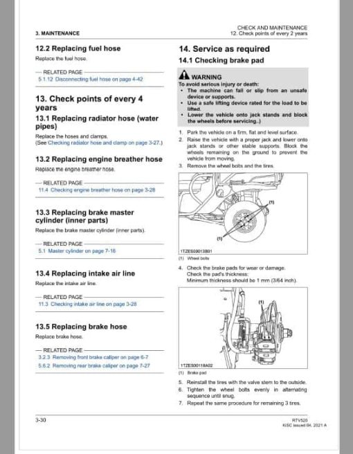 Kubota RTV520 Utility Vehicle Workshop Service Repair Manual - Image 2