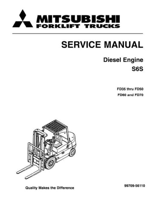 Mitsubishi FD35, FD40, FD45, FD50, FD50C Forklift Service Manual - Image 2