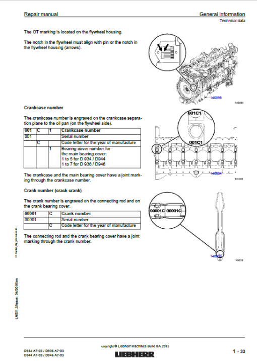 Liebherr D934 A7-03, D936 A7-03, D944 A7-03, D946 A7-03 Engine Service Manual - Image 2