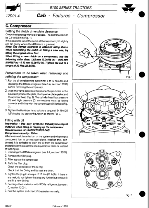 Massey Ferguson 6160, 6170, 6180, 6190 Tractor Repair Manual - Image 2