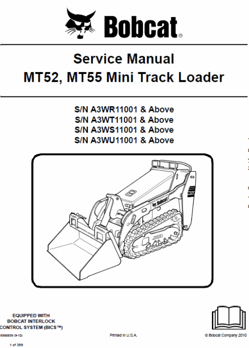 Bobcat MT52 and MT55 Mini Loader Service Manual - Image 7