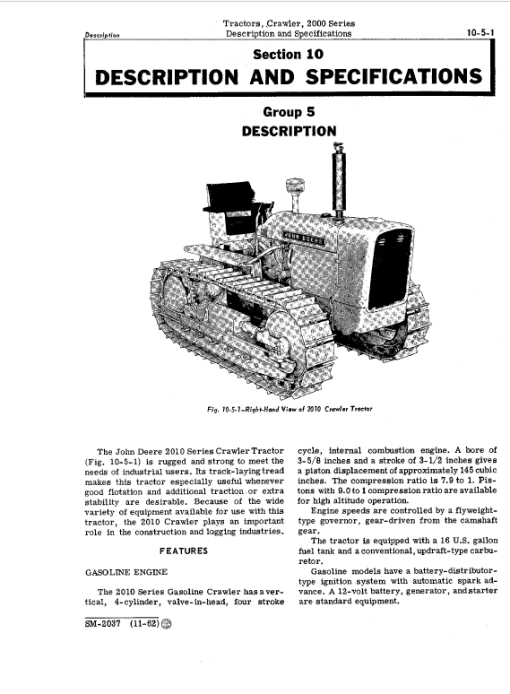 John Deere 2010 Crawler Tractor Repair Technical Manual - Image 2