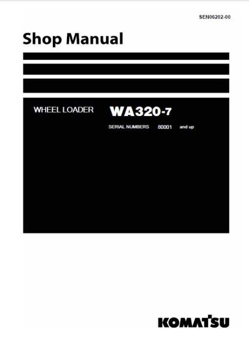 Komatsu WA320-7 Wheel Loader Service Manual - Image 2