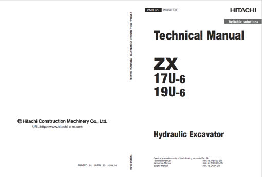 Hitachi ZX17U-6, ZX19U-6 Mini Excavator Service Repair Manual - Image 2