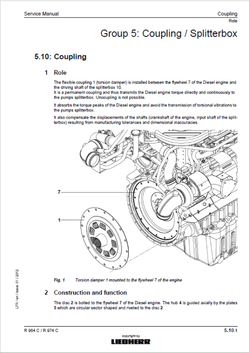 Liebherr R964C, R974C Litronic Hydraulic Excavator Service Manual - Image 2