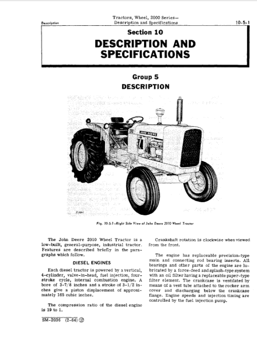 John Deere 2010 Wheel Tractor Repair Technical Manual - Image 2