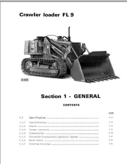 Fiatallis FL9 Crawler Loader Repair Service Manual - Image 2