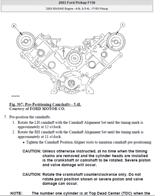 Ford F150 Pickup Repair and Service Manual for Year: 2001-2003 - Image 5