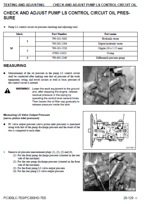 Komatsu PC300LC-7E0, PC300HD-7E0 Excavator Service Manual - Image 2