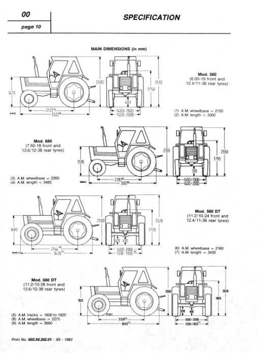 Fiat 580, 580DT, 680, 680DT Tractor Service Manual - Image 2