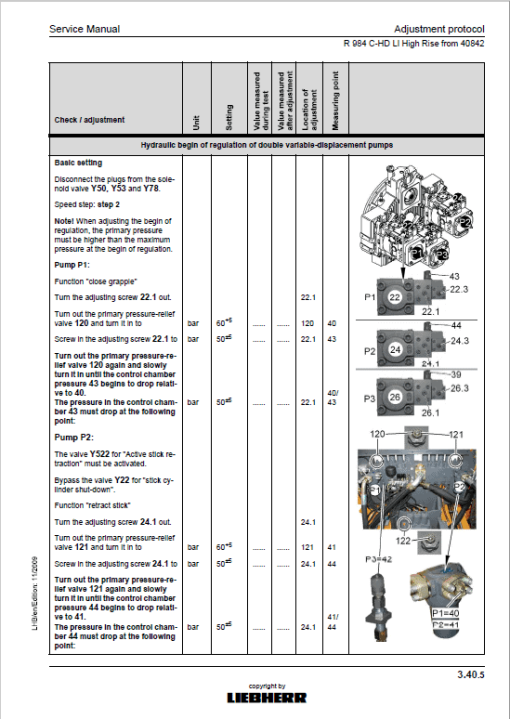 Liebherr R984C Litronic (High Rise & EW) Excavator Service Manual - Image 2