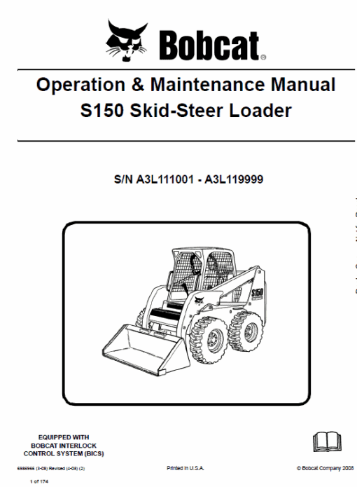 Bobcat S150 and S160 Skid-Steer Loader Service Manual - Image 5