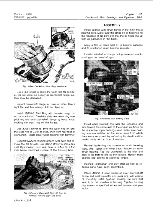 John Deere 1520 Utility Tractor Repair Technical Manual - Image 2