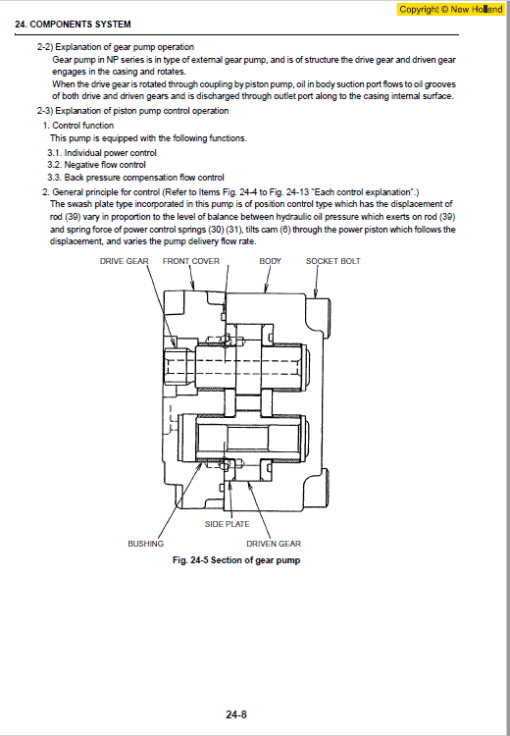 New Holland E70BSR Midi Excavator Service Manual - Image 2