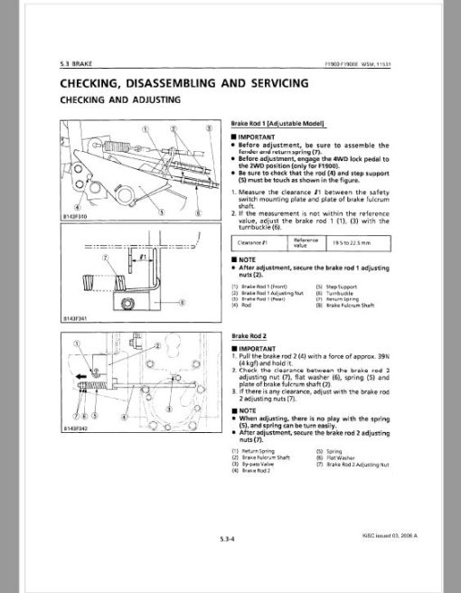 Kubota F1900, F1900E Front Mower Workshop Repair Manual - Image 2