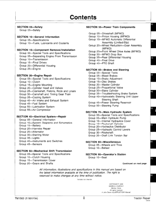 John Deere 2000, 2100, 2200, 2300, 2400 Tractors Repair Technical Manual - Image 2