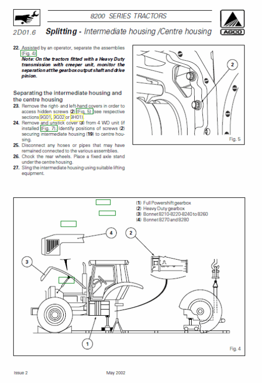 Massey Ferguson 8210, 8220, 8240, 8250 Tractor Service Manual - Image 2