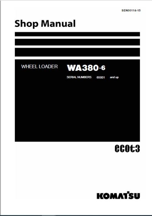 Komatsu WA380-6 Wheel Loader Service Manual - Image 2