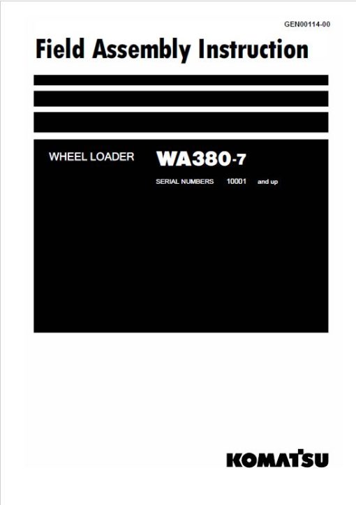 Komatsu WA380-7 Wheel Loader Service Manual - Image 2