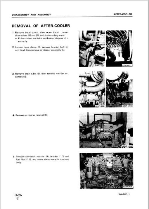 Komatsu WA400-1 Wheel Loader Service Manual - Image 2