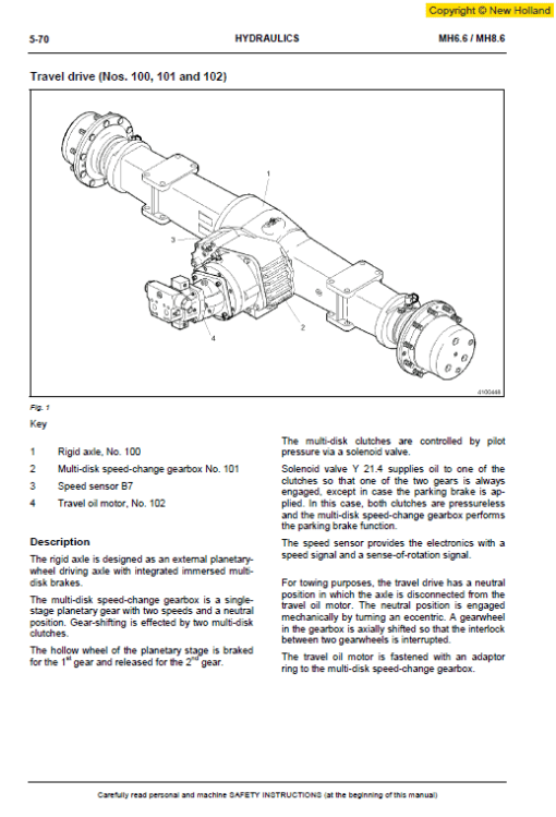 New Holland MH6.6 and MH8.6 Excavator Manual - Image 4