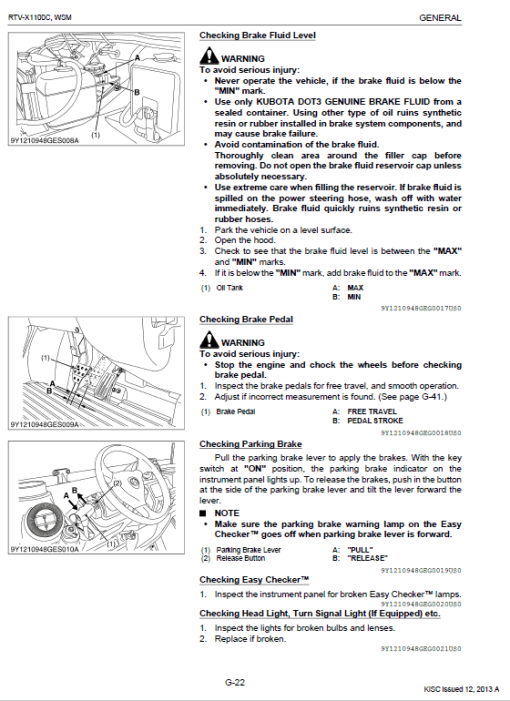 Kubota RTV-X1100C Utility Vehicle Workshop Service Manual - Image 2