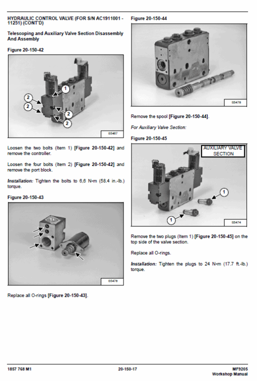 Massey Ferguson MF 9205 Telescopic Handler Service Manual - Image 2