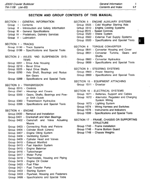 John Deere 550 Crawler Bulldozer Repair Technical Manual (TM1108) - Image 3