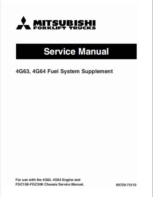 Mitsubishi FGC15K, FGC18K, FGC20K, FGC20K HO Forklift Service Manual - Image 5