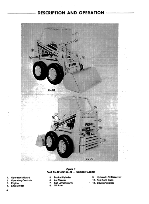 Ford CL-30, CL-40 Compact Loader Service Manual - Image 2