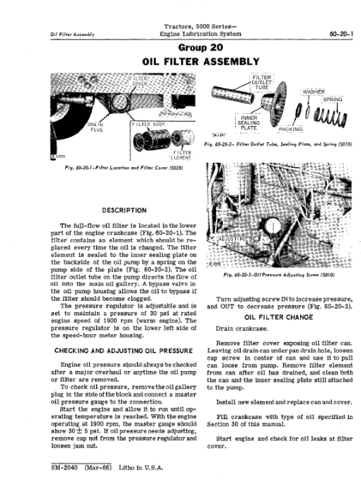 John Deere 5010, 5020 Tractors Repair Technical Manual SM2040 & (TM1022) - Image 3