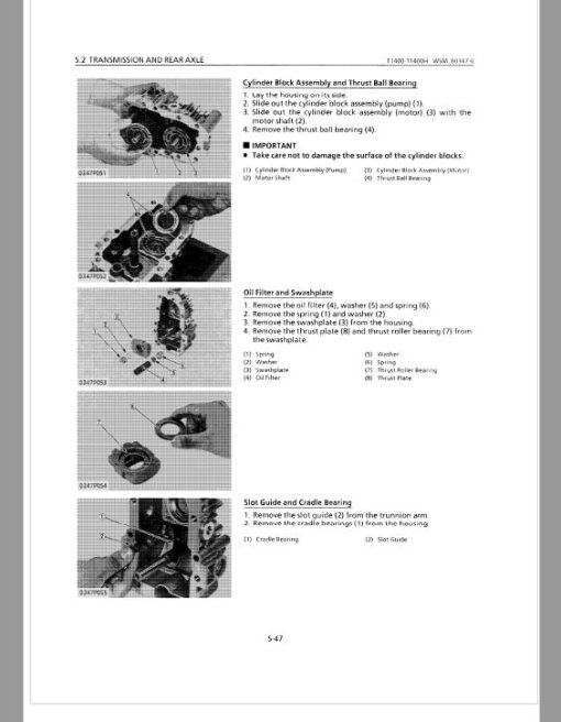 Kubota T1400, T1400H Lawn Mower Workshop Repair Manual - Image 5