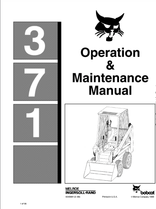 Bobcat 371 Skid-Steer Loader Service Manual - Image 2