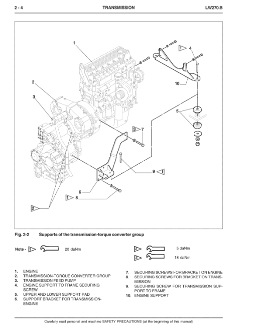 New Holland LW270.B Wheel Loader Service Manual - Image 2