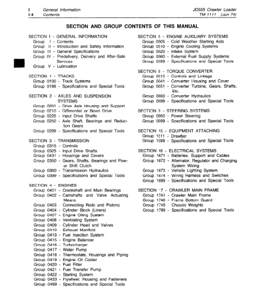 John Deere 555 Crawler Loader Repair Technical Manual (TM1111) - Image 3