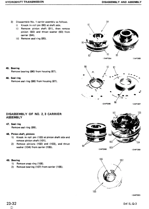 Komatsu D41S-3 and D41Q-3 Dozer Service Manual - Image 2