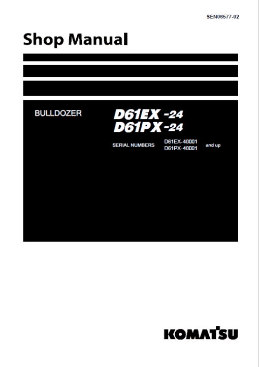 Komatsu D61EX-24, D61PX-24 Dozer Service Manual - Image 2