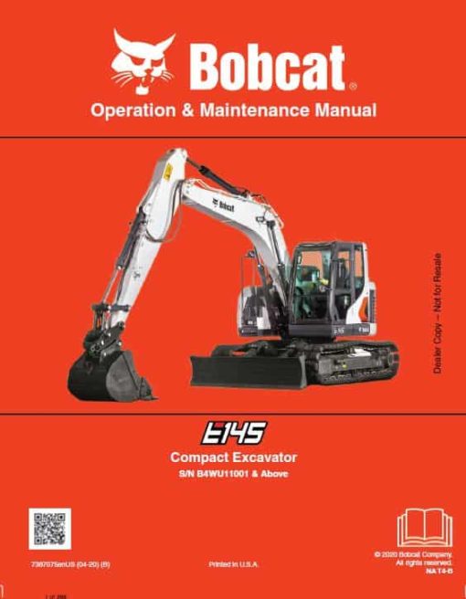 Bobcat E145 Compact Excavator Service Repair Manual - Image 2