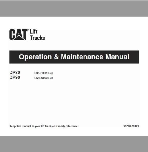 CAT DP80, DP90 Forklift Lift Truck Service Manual - Image 2