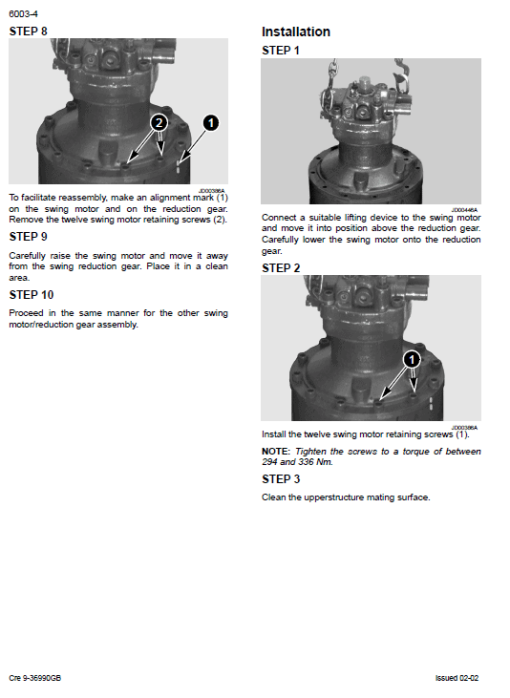 Case CX800 Excavator Service Manual - Image 3