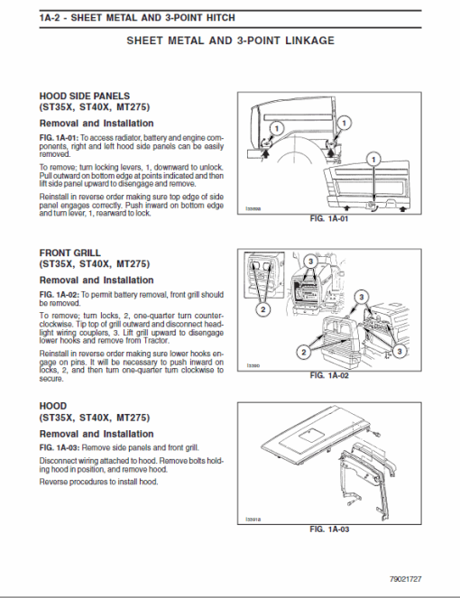 Massey Ferguson 1433V, 1440V Tractor Service Manual - Image 2