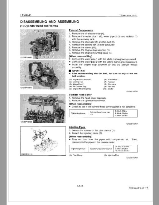 Kubota TG1860, TG1860G Lawn Mower Workshop Repair Manual - Image 2