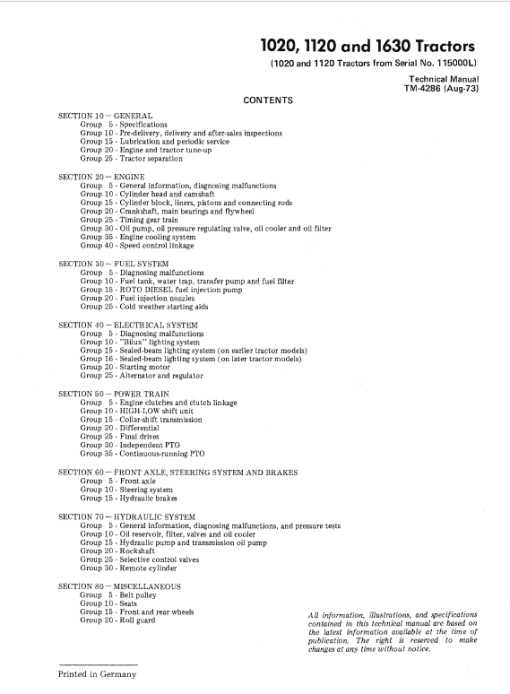 John Deere 1020, 1120, 1630 Tractors Repair Technical Manual (S.N from 115000L - ) - Image 2