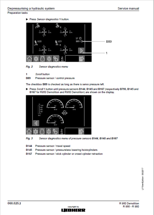 Liebherr R956, R960, R966, R970, R976, R980 Tier 4F Excavator Service Manual - Image 2