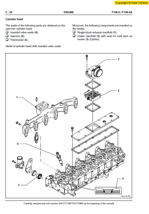 New Holland F106.6 and F106.6A Grader Service Manual - Image 2