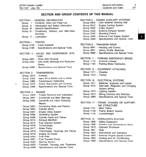 John Deere 755 Crawler Loader Repair Technical Manual (TM1137) - Image 3