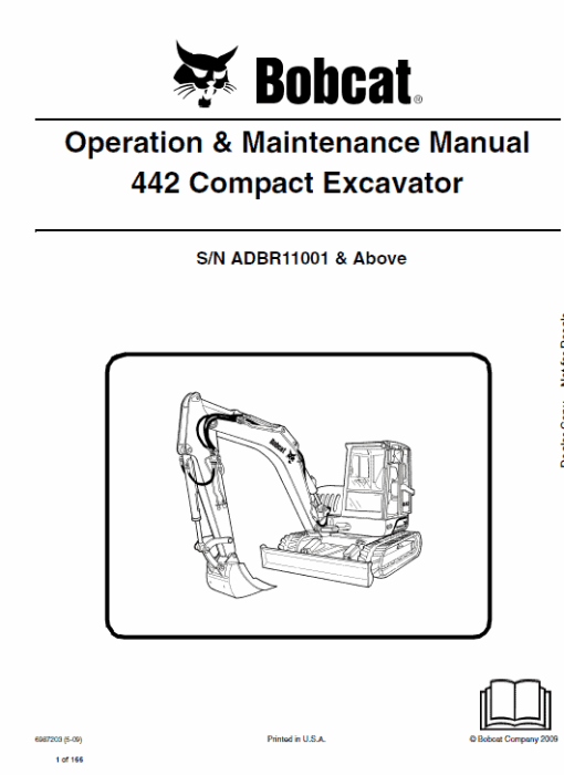 Bobcat 442 Excavator Repair Service Manual - Image 3