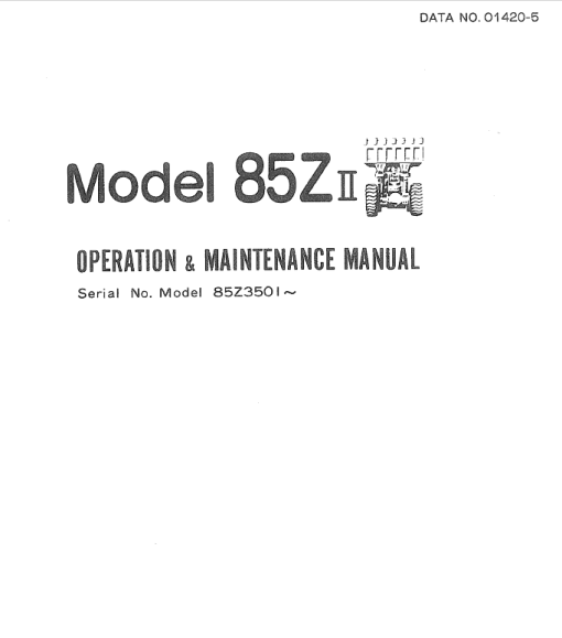 Kawasaki 85ZII Wheel Loader Service Manual - Image 2