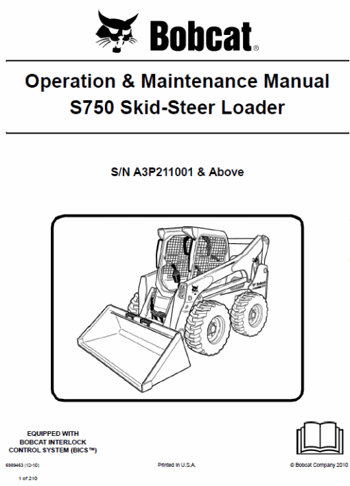 Bobcat S750 Skid-Steer Loader Service Manual - Image 2