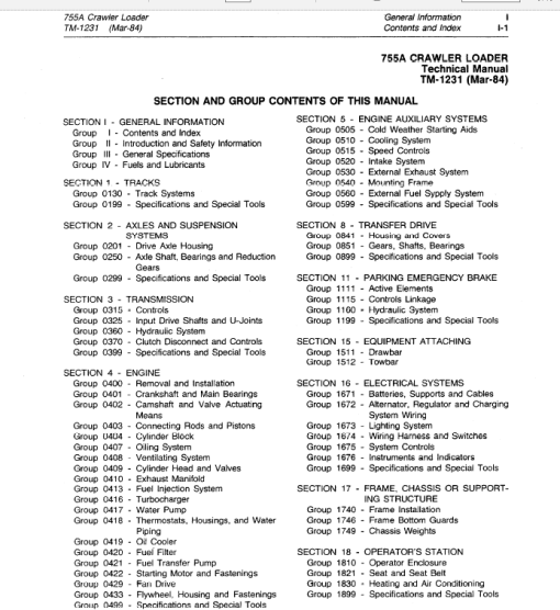 John Deere 755A Crawler Loader Repair Technical Manual (TM1231) - Image 3